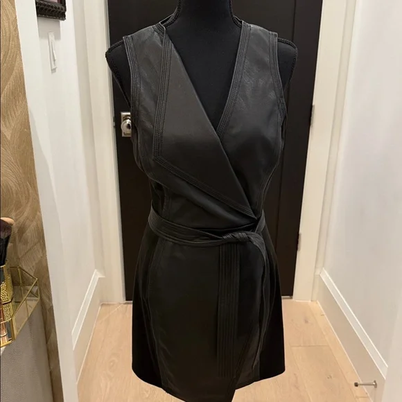 BCBGMaxAzria Black Sleeveless Wrap Dress - Picture 7 of 7